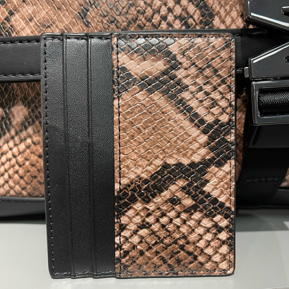 MICHAEL KORS Cyrus Snake Embossed Tall Card Case
Driftwood 
NWT - Picture 2 of 16